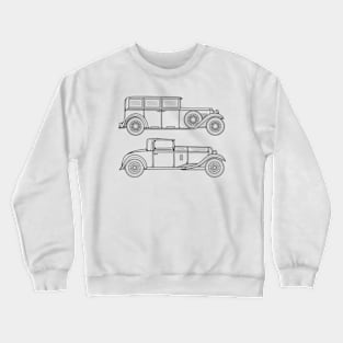 Line Art Classic Car Crewneck Sweatshirt